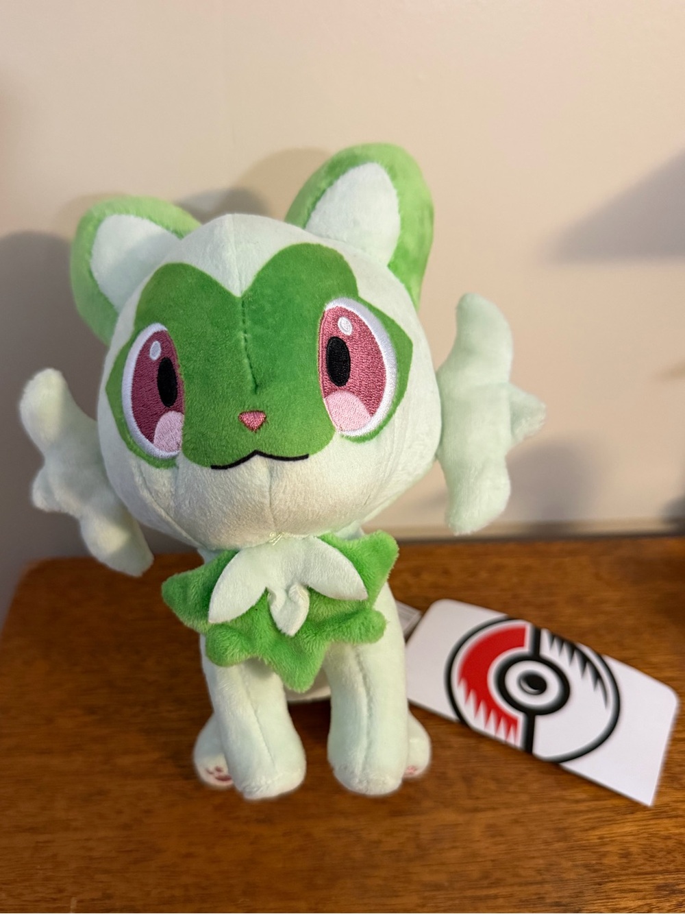 Pokemon Green and Pink Plush Leaf Companion
